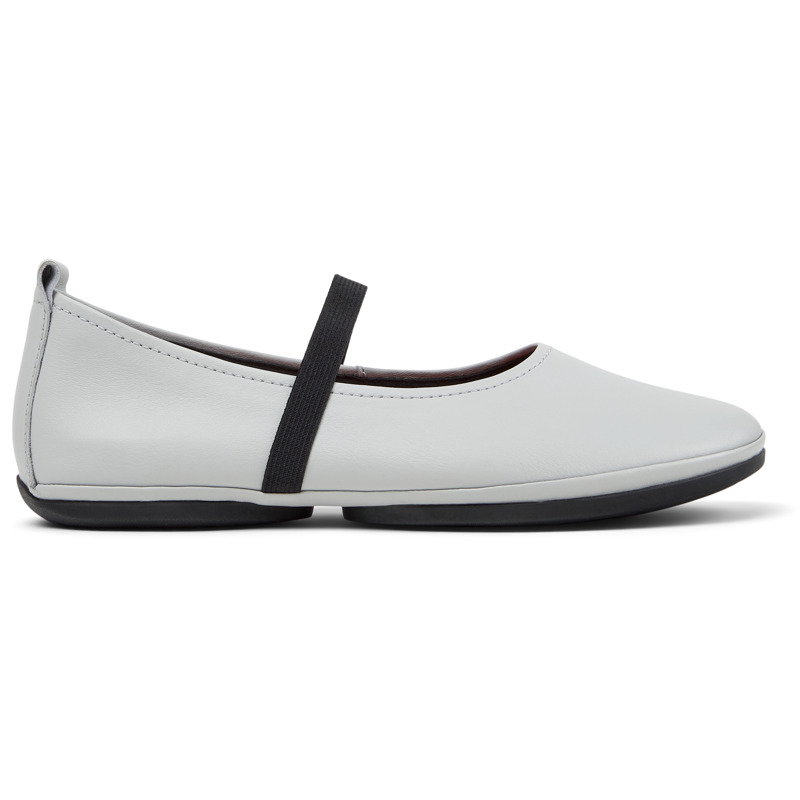 CAMPER Right Nina - Bailarinas para Mujer - Gris, talla 35, Piel Lisa