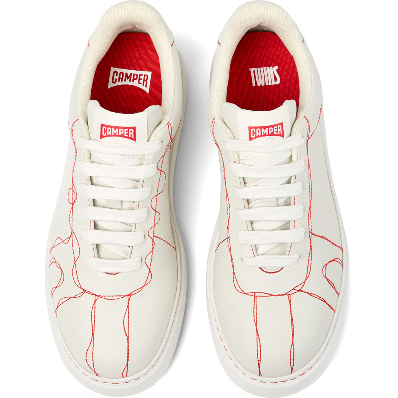 Camper Twins - Sneakers For Women - White, Size 35, Smooth Leather