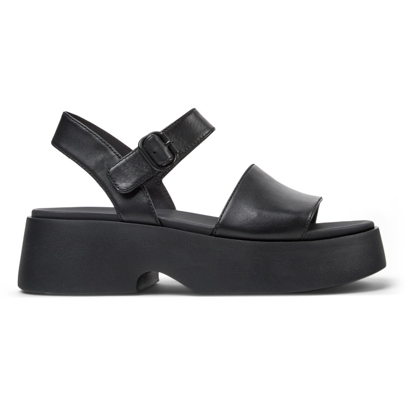 CAMPER Tasha - Sandalias para Mujer - Negro, talla 35, Piel Lisa