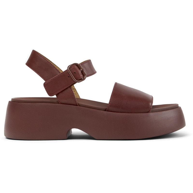 CAMPER Tasha - Sandalias para Mujer - Burdeos, talla 35, Piel Lisa