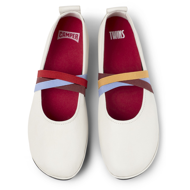 CAMPER Twins - Nette Schoenen Voor Dames - Wit, Maat 36, Smooth Leather