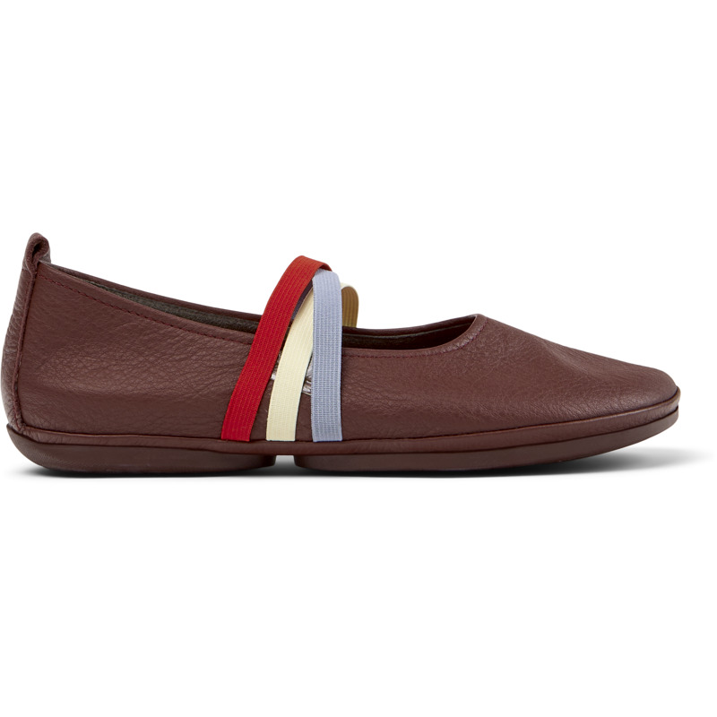 CAMPER Twins - Zapatos planos para Mujer - Burdeos, talla 37, Piel Lisa