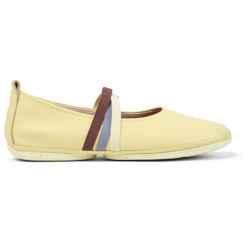 CAMPER Twins - Zapatos planos para Mujer - Amarillo, talla 36, Piel Lisa