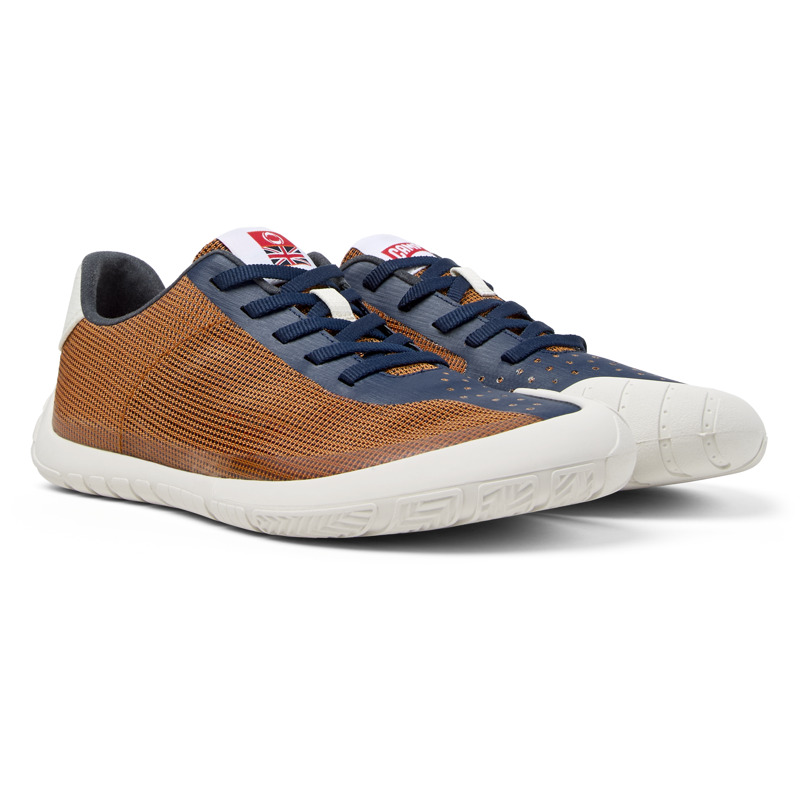 CAMPER Camper X INEOS Britannia - Sneakers Για Γυναικεία - Πορτοκαλί,Μπλε,Λευκό, Μέγεθος 37, Cotton Fabric