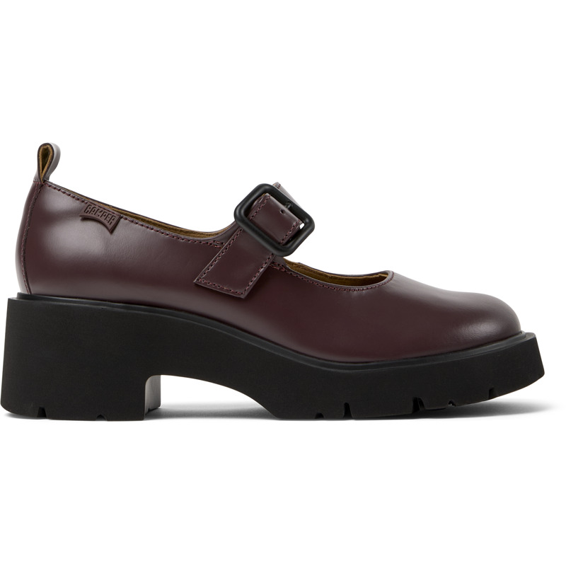 CAMPER Milah - Bailarinas para Mujer - Burdeos, talla 41, Piel Lisa