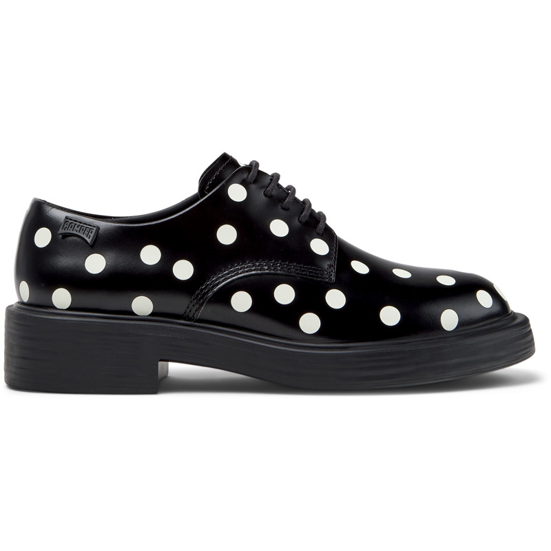 CAMPER Dean - Zapatos planos para Mujer - Negro,Blanco, talla 35, Piel Lisa