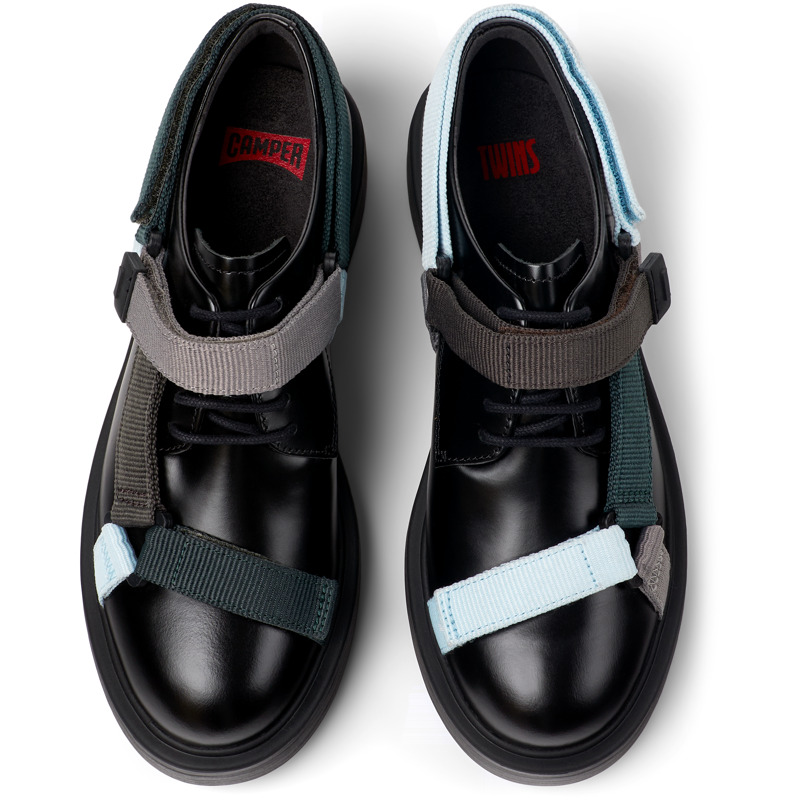 CAMPER Twins - Elegante Schuhe Für Damen - Schwarz,Grau,Blau, Größe 37, Glattleder/Textile