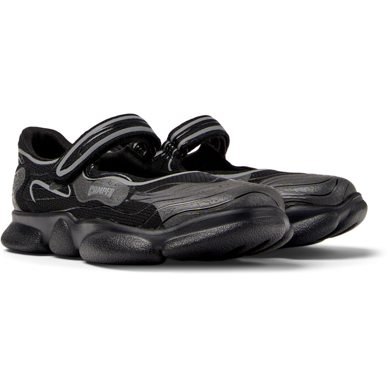 Camper Karst Mary Jane Sneaker In Black,grey