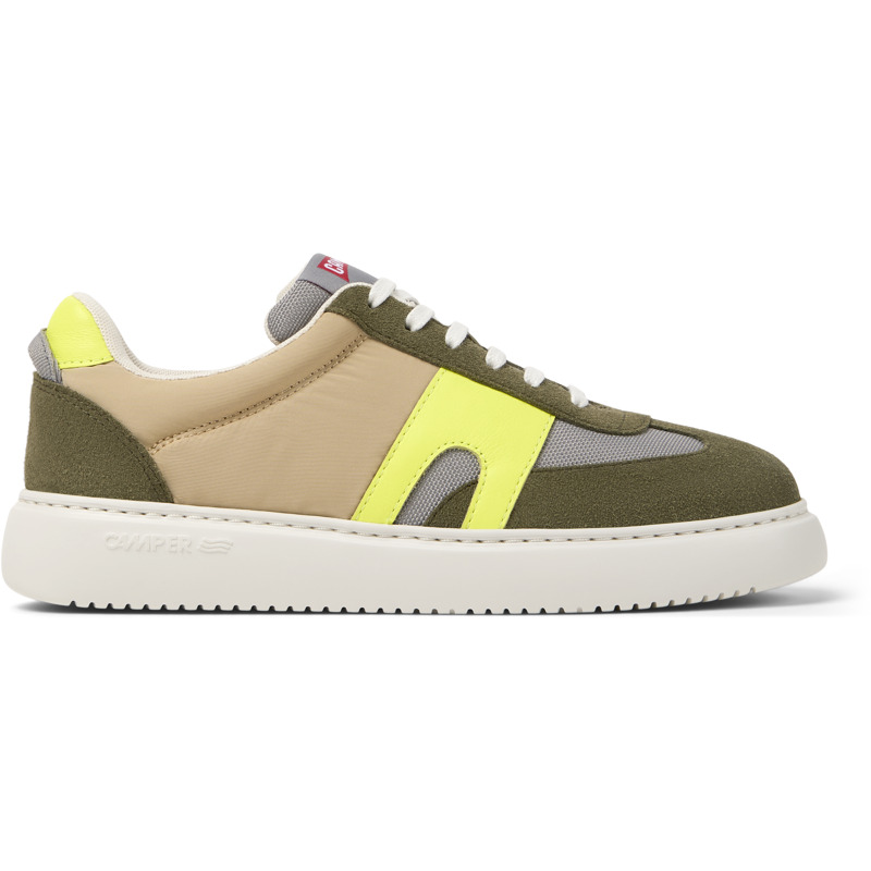 CAMPER Runner K21 Sorona® - Zapatillas para Mujer - Gris,Verde,Amarillo, talla 41, Textil/Piel Vuelta