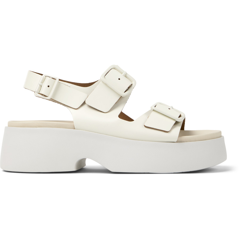 Camper Tasha Platform Sandal In White