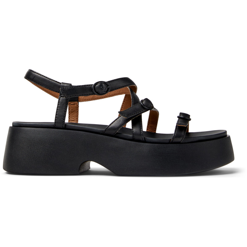 CAMPER Tasha - Sandalias para Mujer - Negro, talla 38, Piel Lisa