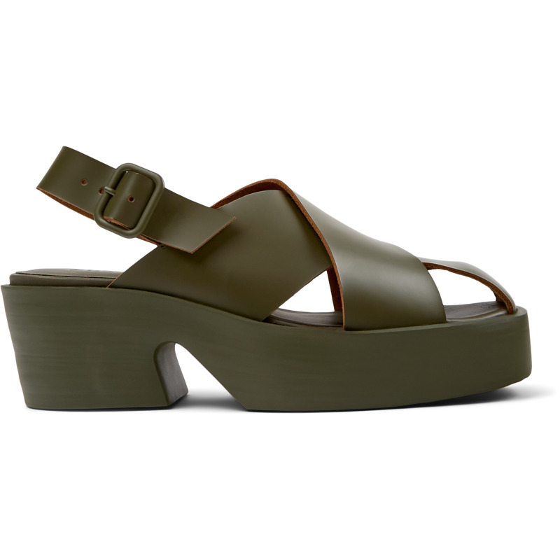 CAMPER Billie - Sandalen für Damen - Grün, Größe 35, Glattleder