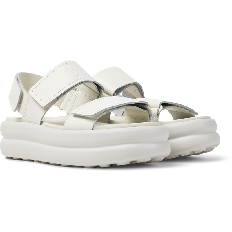 Camper Pelotas Flota Up Platform Sandal In White