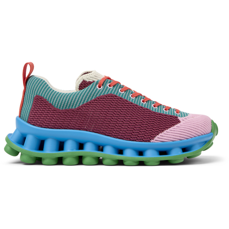 CAMPER Camper x SUNNEI - PELOTISSIMA - Sneaker für Damen - Burgund,Grün,Rosa, Größe 35, Textile