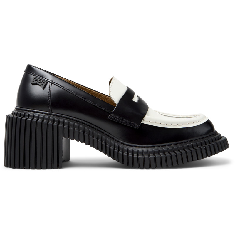 CAMPER Twins - Zapatos de vestir para Mujer - Negro,Blanco, talla 39, Piel Lisa