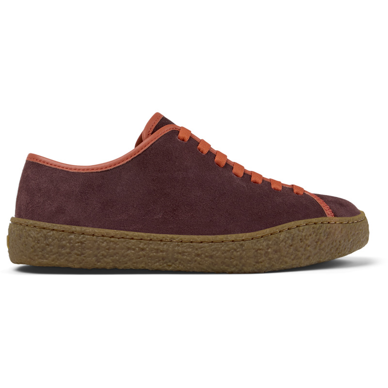 CAMPER Peu Terreno - Casual para Mujer - Burdeos, talla 35, Piel Vuelta/Piel Lisa