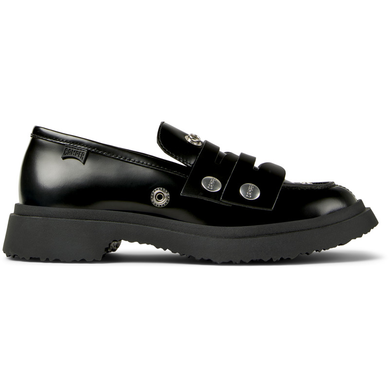 Camper Walden Stud Double Penny Loafer In Black