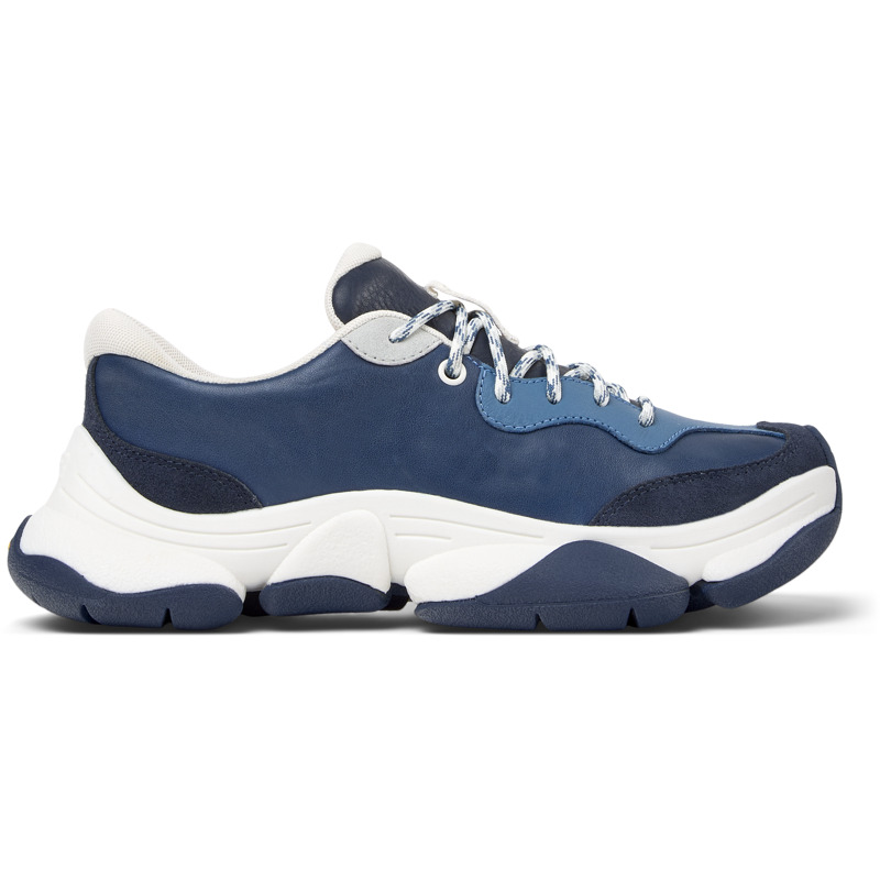 CAMPER Twins - Casual para Mujer - Azul,Gris, talla 41, Piel Lisa/Piel Vuelta