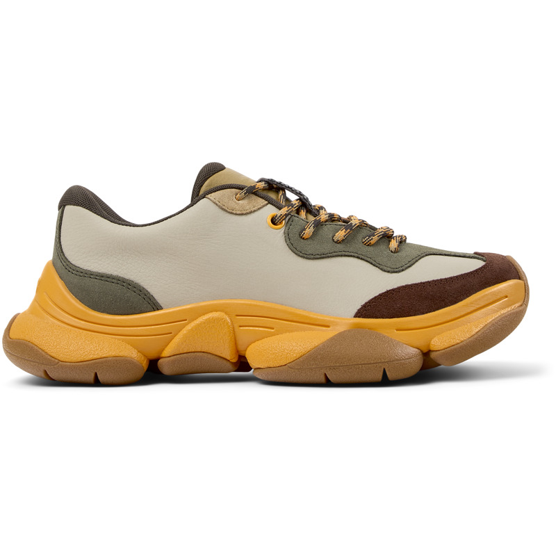 CAMPER Twins - Casual para Mujer - Marron,Beige,Verde, talla 39, Piel Lisa/Piel Vuelta