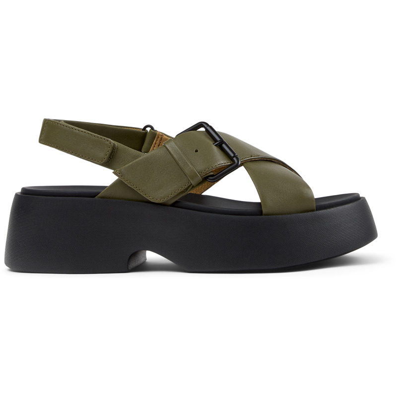 CAMPER Tasha - Zapatos de vestir para Mujer - Verde, talla 35, Piel Lisa