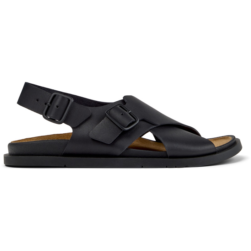 CAMPER Lluc Sandal - Sandalias para Mujer - Negro, talla 35, Piel Lisa