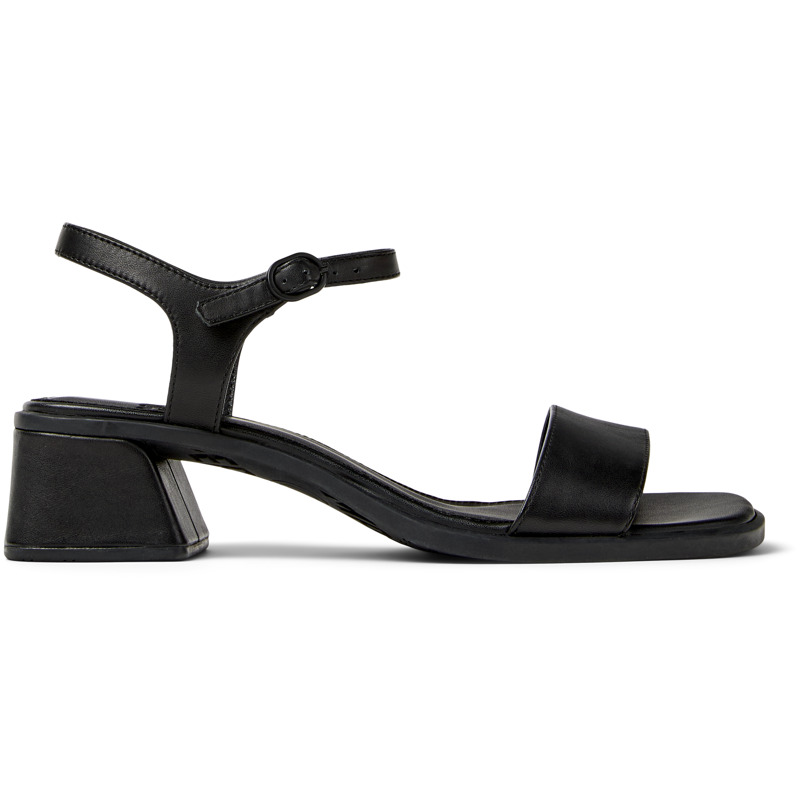 CAMPER Kora Sandal - Sandalias para Mujer - Negro, talla 35, Piel Lisa