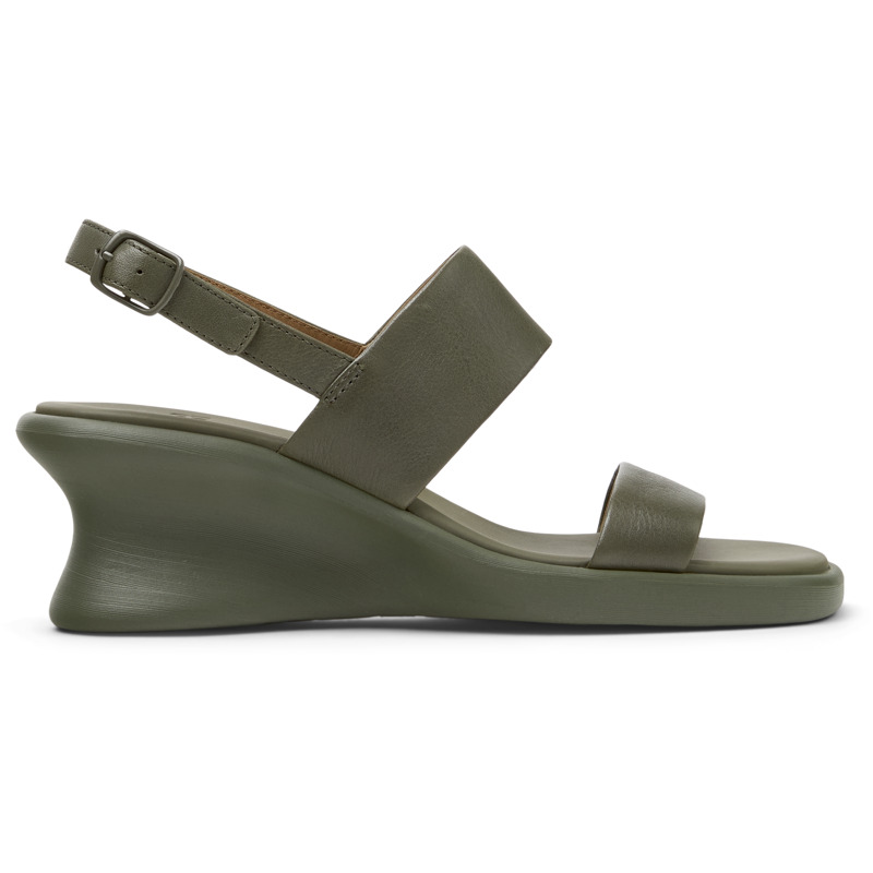 CAMPER Louise Sandal - Sandalias para Mujer - Verde, talla 35, Piel Lisa