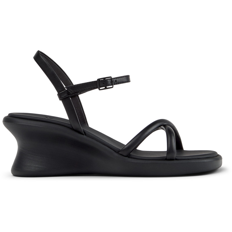 CAMPER Louise Sandal - Sandalias para Mujer - Negro, talla 35, Piel Lisa