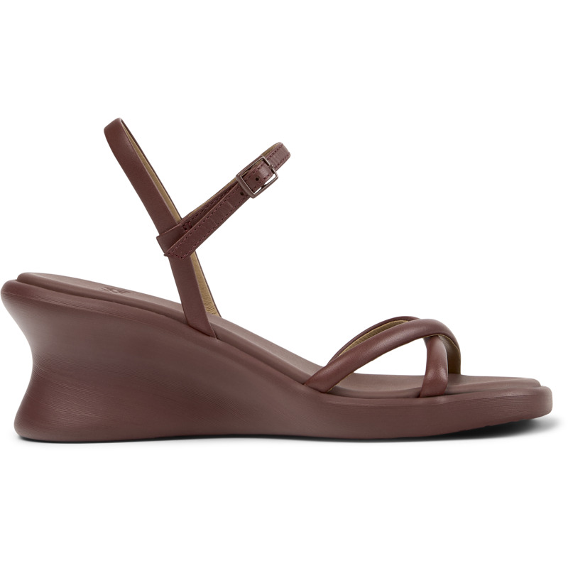 CAMPER Louise Sandal - Sandalias para Mujer - Burdeos, talla 38, Piel Lisa