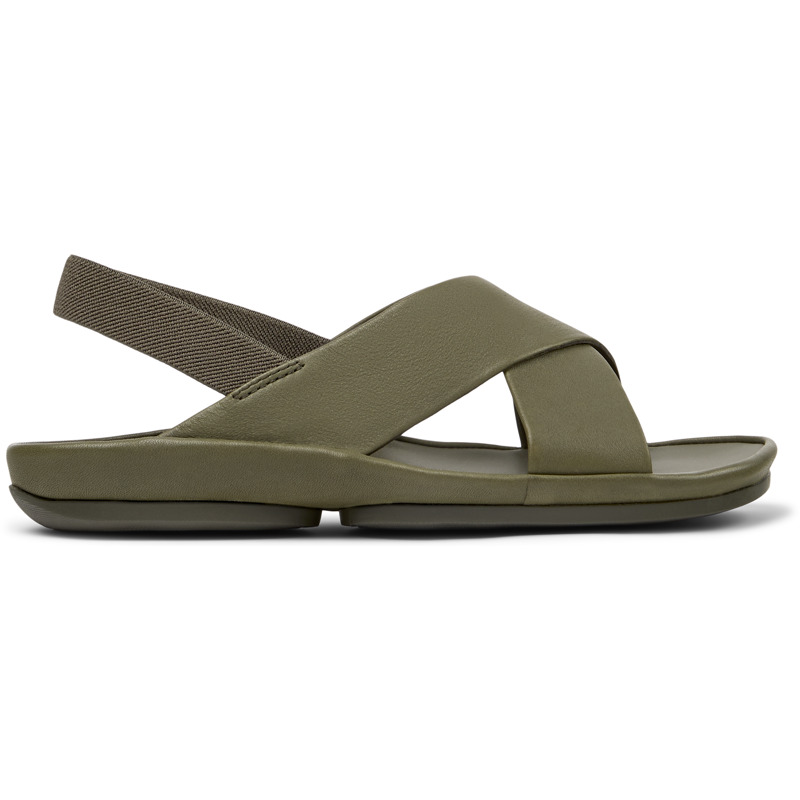 CAMPER Right Isla - Sandalias para Mujer - Verde, talla 35, Piel Lisa