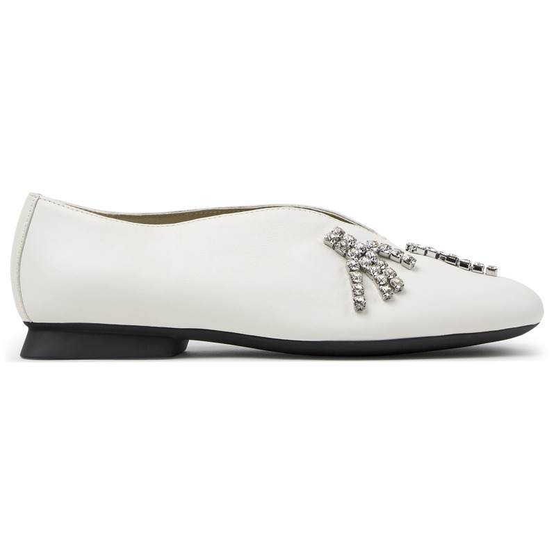 CAMPER Twins - Bailarinas para Mujer - Blanco, talla 35, Piel Lisa