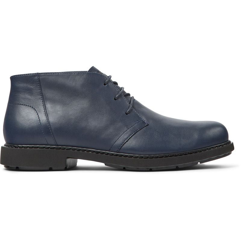 CAMPER Neuman - Botines Para Hombre - Azul, Talla 42, Piel Lisa