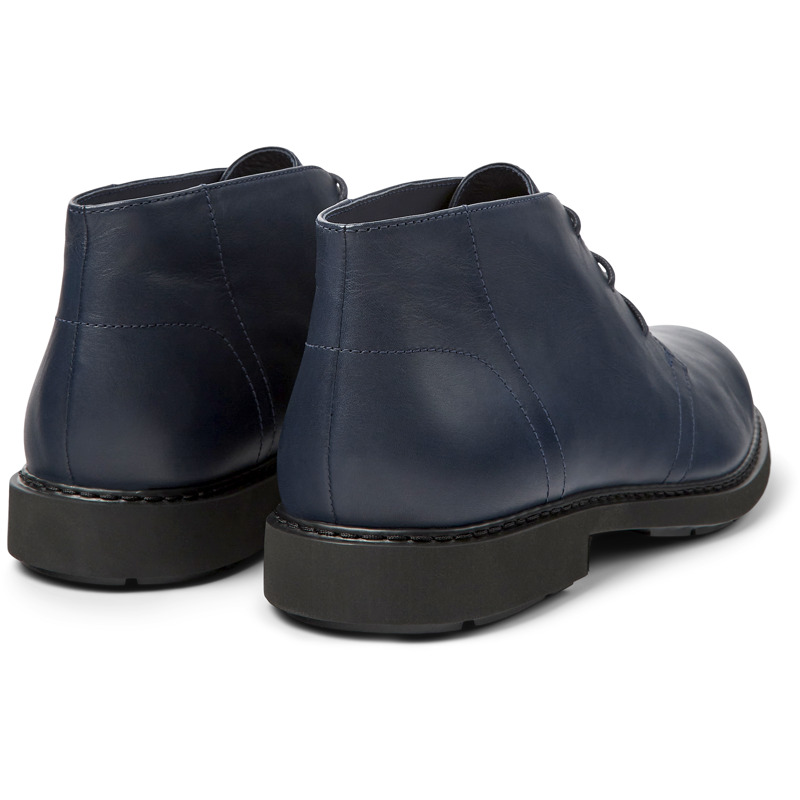 CAMPER Neuman - Botines Para Hombre - Azul, Talla 42, Piel Lisa