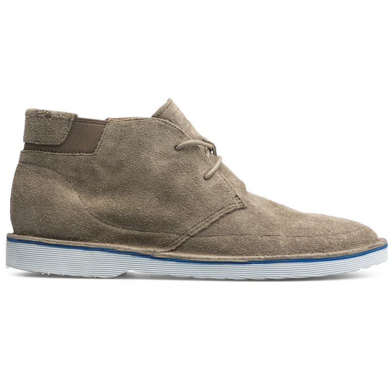 CAMPER Morrys - Botines para Hombre - Gris, talla 39, Ante o Piel Vuelta
