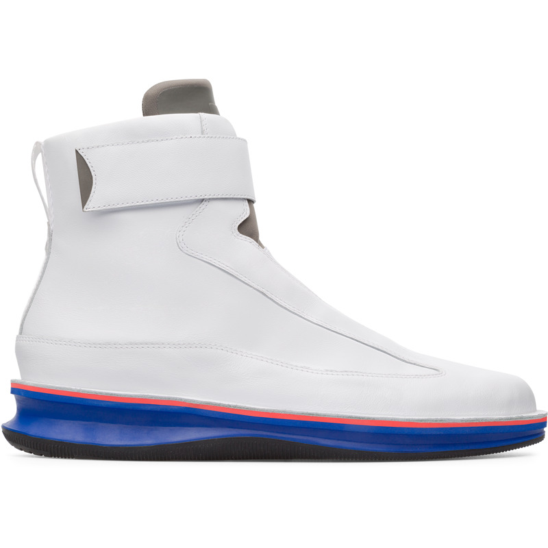 CAMPER Rolling - Botines para Hombre - Blanco, talla 43, Piel Lisa/Textil