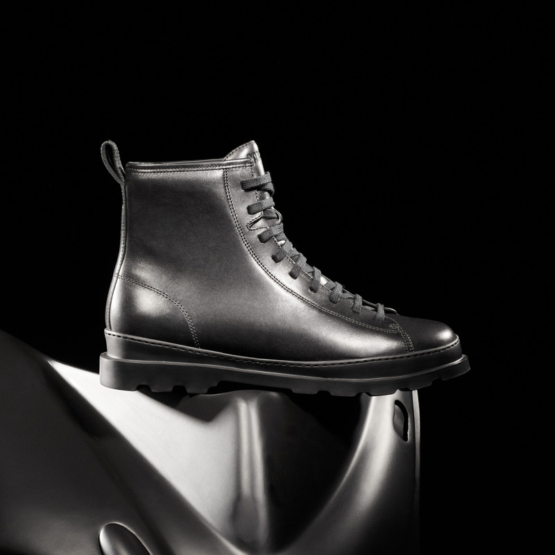CAMPER Brutus - Ankle Boots For Men - Black, Size 42, Smooth Leather