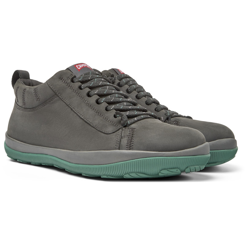 Camper Peu Pista - Botines Para Hombre - Gris, Talla 6.5, Ante O Piel Vuelta