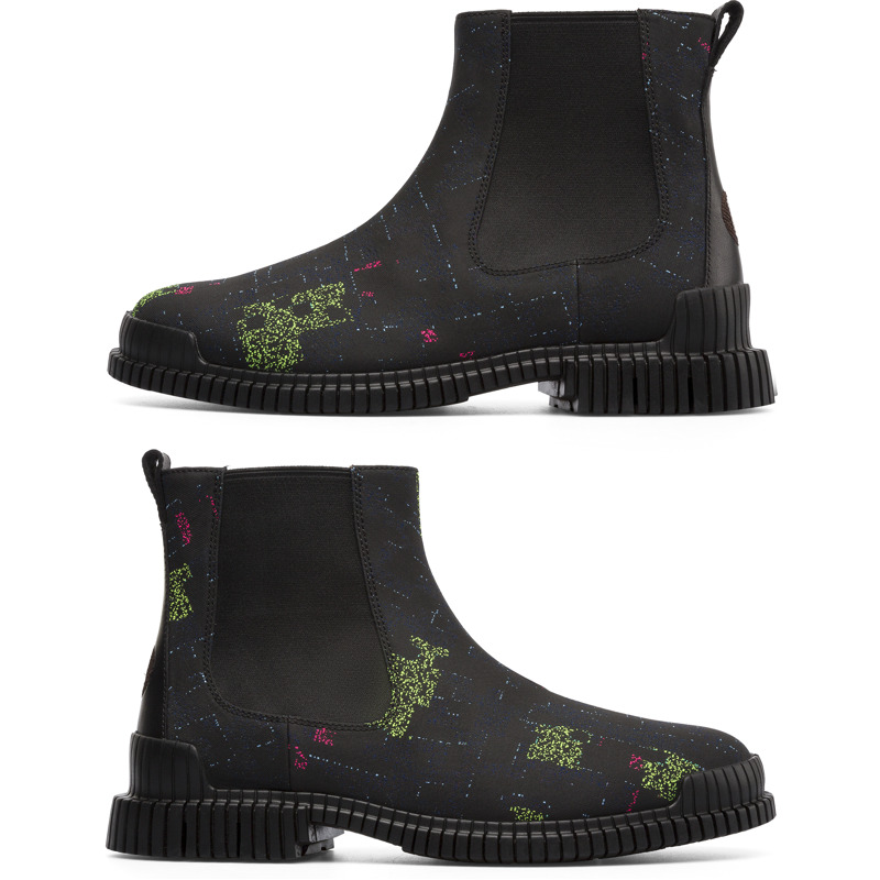 Camper Twins by cristian zuzunaga, Scarpe casual Uomo, Nero/Verde/Rosa, Misura 40 (EU), K300307-001