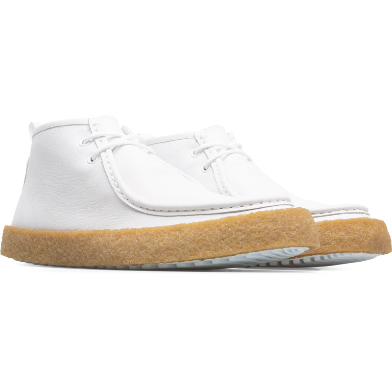 Camper Pop Trading Company - Botines Para Hombre - Blanco, Talla 46, Piel Lisa