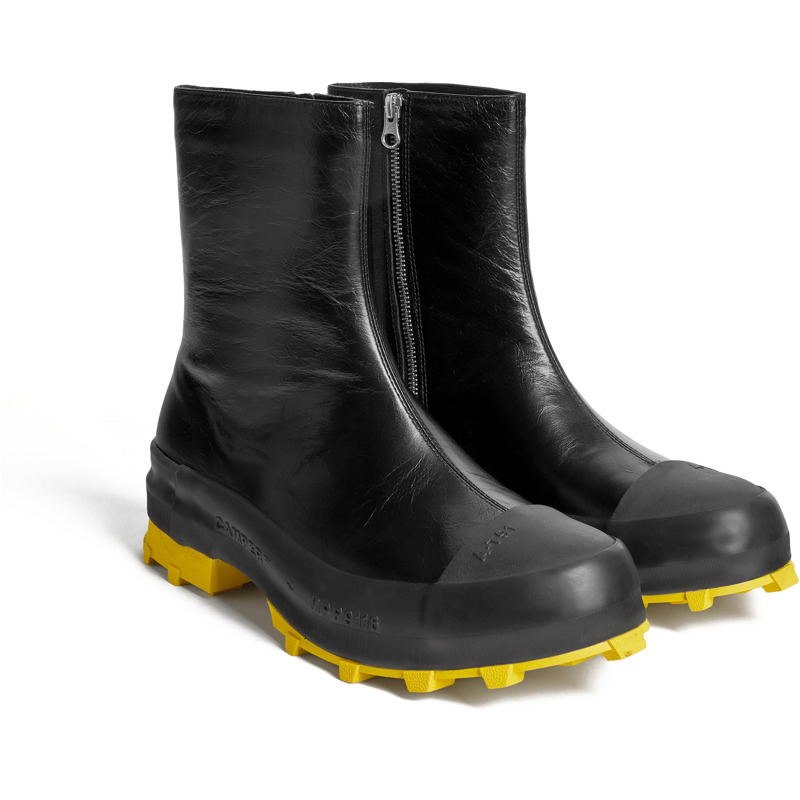 Camper Traktori - Ankle Boots For Men - Black, Size 42, Smooth Leather