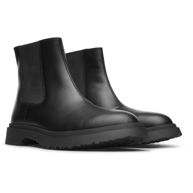 Camper Walden - Ankle Boots For Men - Black, Size 39, Smooth Leather