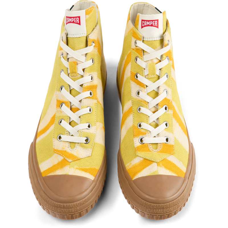 Camper Camper X Efi - Sneakers For Men - Orange, Yellow, White, Size 45, Cotton Fabric
