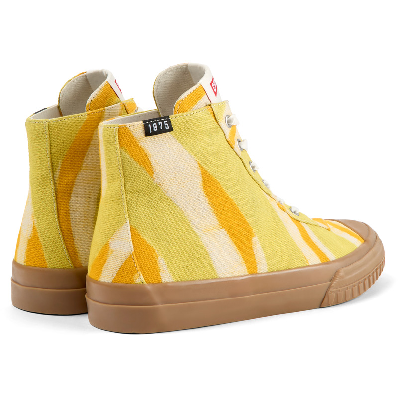 Camper Camper X Efi - Sneakers For Men - Orange, Yellow, White, Size 46, Cotton Fabric