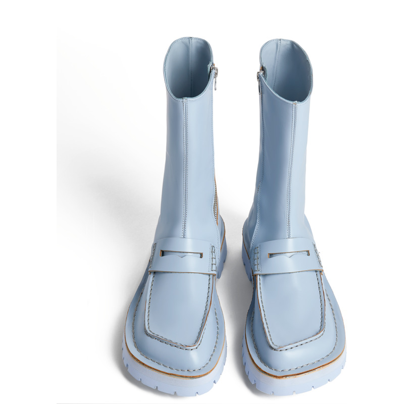 Camper Eki - Boots For Men - Blue, Size 44, Smooth Leather