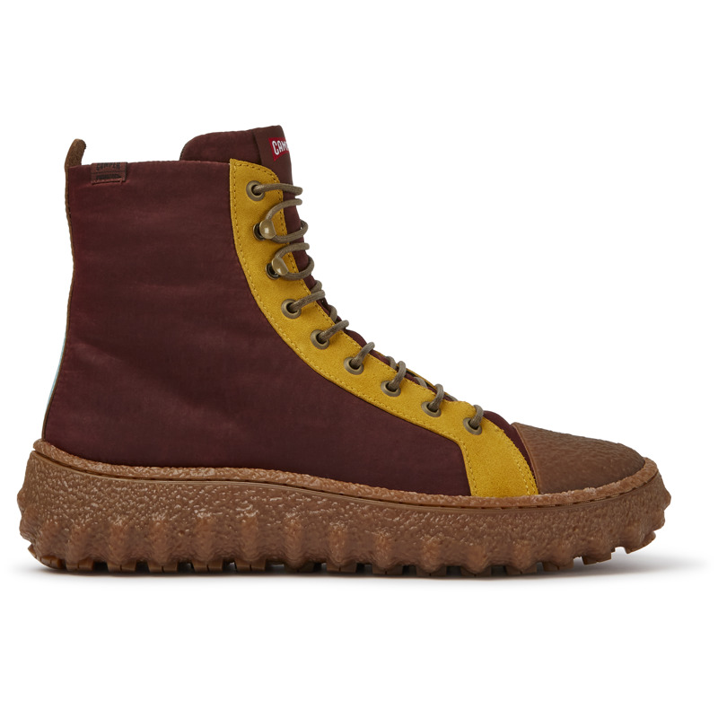 CAMPER Ground - Botines para Hombre - Burdeos,Amarillo,Azul, talla 39, Textil/Piel Vuelta