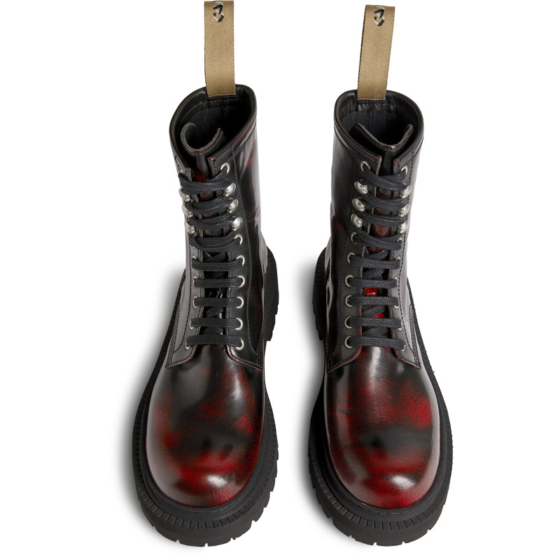 CAMPERLAB Eki - Boots For Men - Black,Red, Size 12, Smooth Leather
