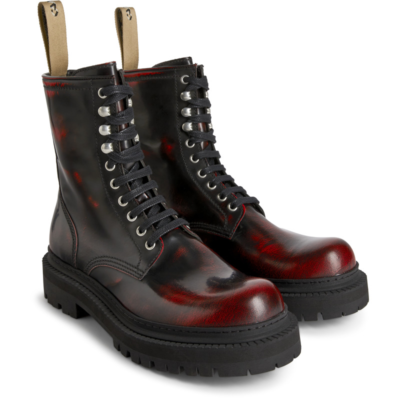 CAMPERLAB Eki - Boots For Men - Black,Red, Size 45, Smooth Leather