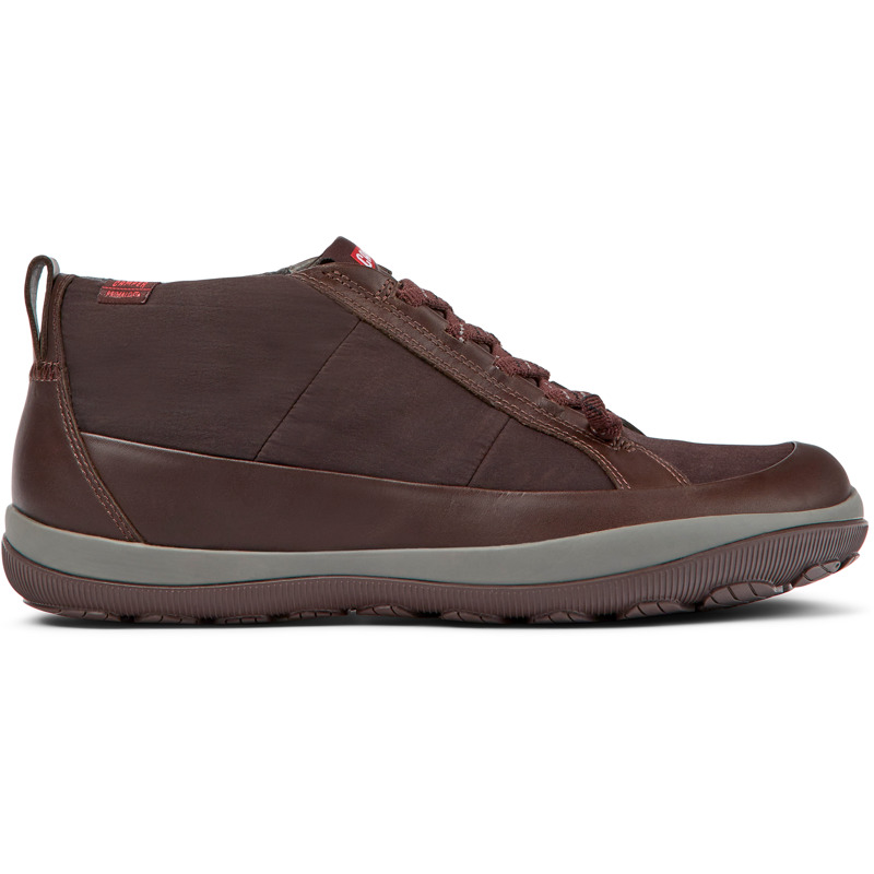 CAMPER Peu Pista PrimaLoft® - Ankle Boots For Men - Brown, Size 45, Cotton Fabric/Smooth Leather