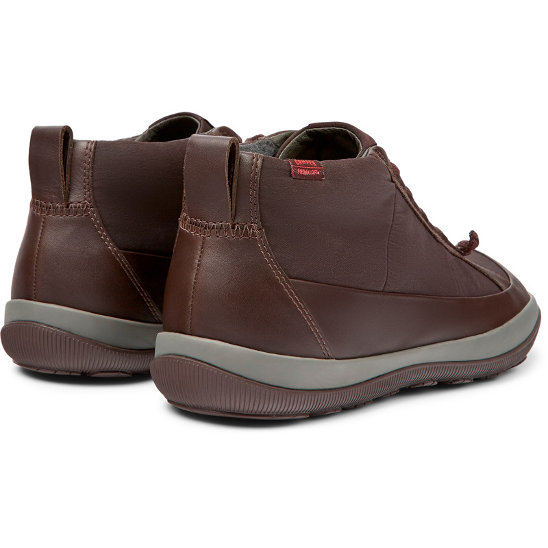 CAMPER Peu Pista PrimaLoft® - Ankle Boots For Men - Brown, Size 40, Cotton Fabric/Smooth Leather