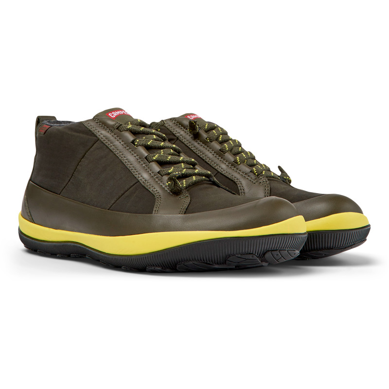 CAMPER Peu Pista PrimaLoft® - Ankle Boots For Men - Green, Size 46, Cotton Fabric/Smooth Leather